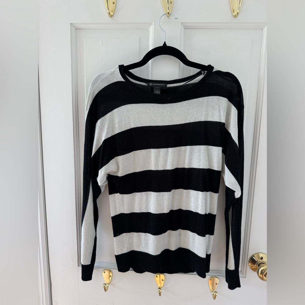 INC International Concepts Monochrome Striped Top